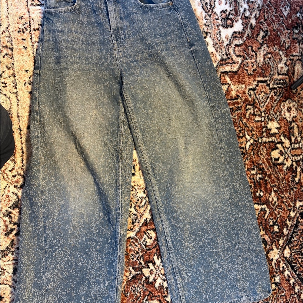 Zara Distressed Blue Denim Jeans